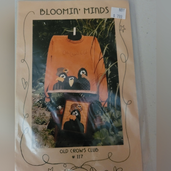 Bloomin Minds Old Crows Club Applique Pattern - Picture 2 of 3